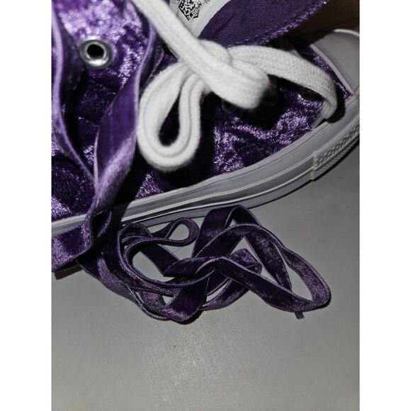 New! Converse Golf Le Fleur Chuck 70 Hi Quilted Velvet Tillandsia Purple W8 M6 - Picture 12 of 13